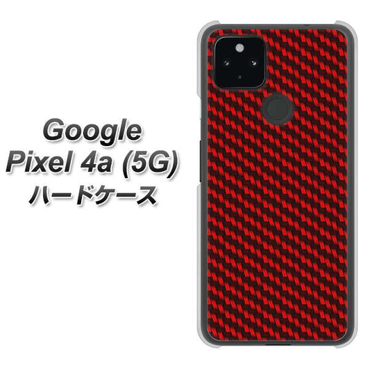 Google Pixel 4a (5G) 高画質仕上げ 背面印刷 ハードケース【EK906 レッドカーボン】
