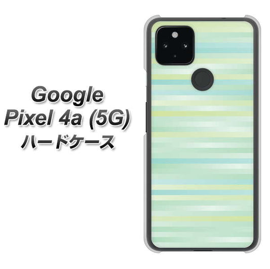 Google Pixel 4a (5G) 高画質仕上げ 背面印刷 ハードケース【IB908 グラデーションボーダー_グリーン】