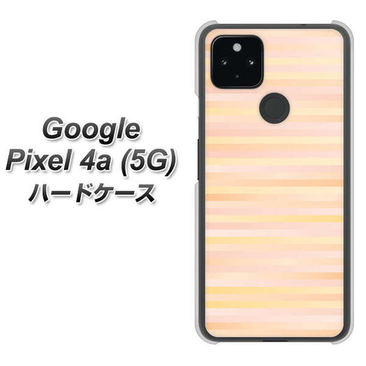 Google Pixel 4a (5G) 高画質仕上げ 背面印刷 ハードケース【IB909 グラデーションボーダー_オレンジ】