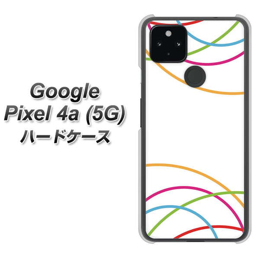 Google Pixel 4a (5G) 高画質仕上げ 背面印刷 ハードケース【IB912  重なり合う曲線】