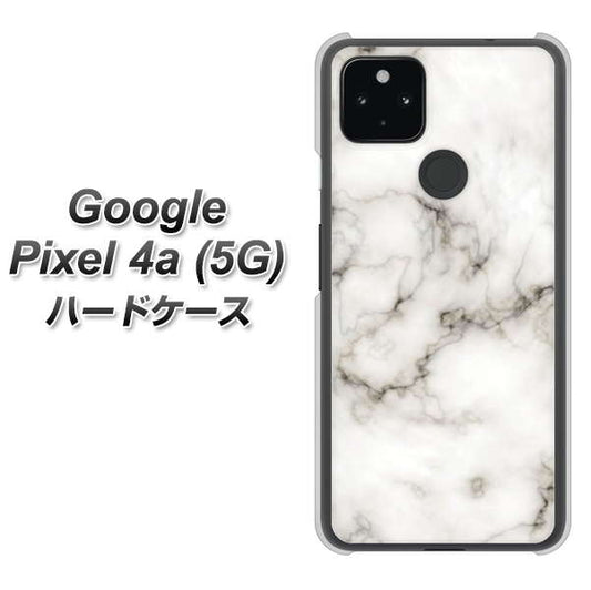 Google Pixel 4a (5G) 高画質仕上げ 背面印刷 ハードケース【KM871 大理石WH】