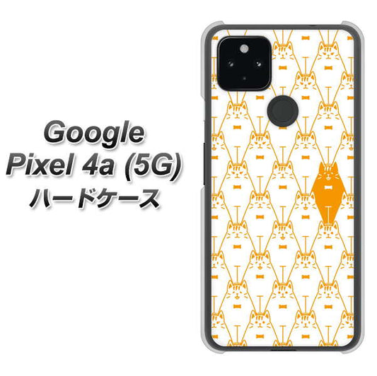Google Pixel 4a (5G) 高画質仕上げ 背面印刷 ハードケース【MA915 パターン ネコ】