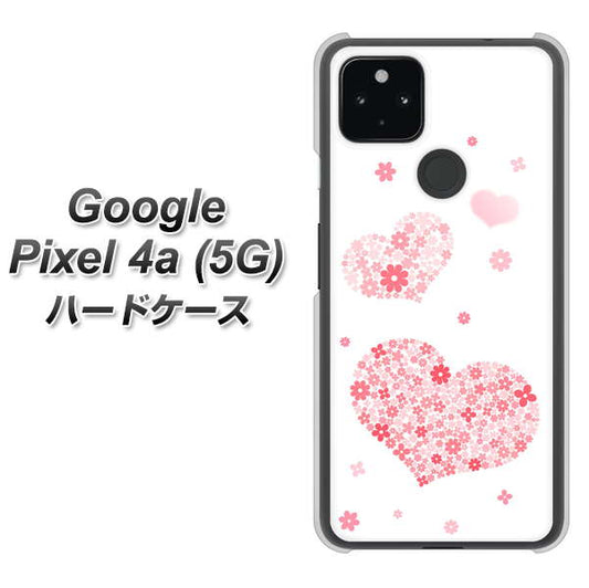 Google Pixel 4a (5G) 高画質仕上げ 背面印刷 ハードケース【SC824 ピンクのハート】