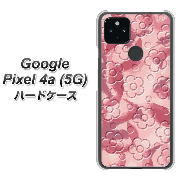 Google Pixel 4a (5G) 高画質仕上げ 背面印刷 ハードケース【SC846 フラワーヴェルニ花ピンク（ローズヴェルール）】