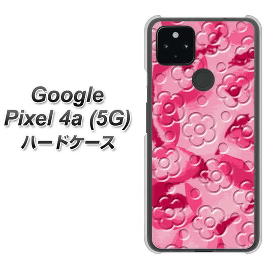 Google Pixel 4a (5G) 高画質仕上げ 背面印刷 ハードケース【SC847 フラワーヴェルニ花濃いピンク（ローズアンディアン）】