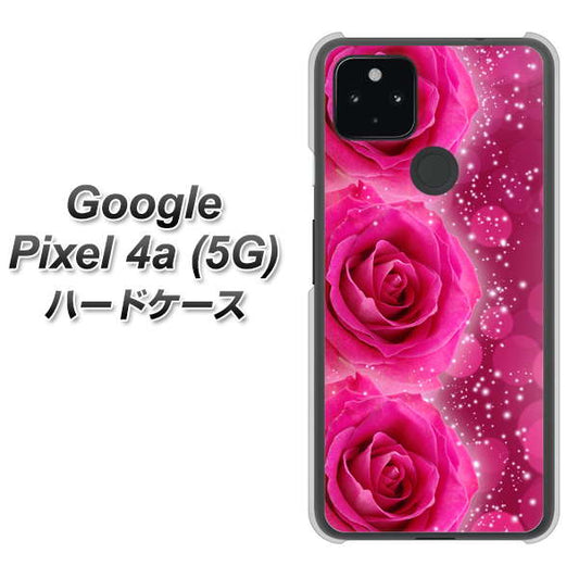 Google Pixel 4a (5G) 高画質仕上げ 背面印刷 ハードケース【VA815 3連のバラ】