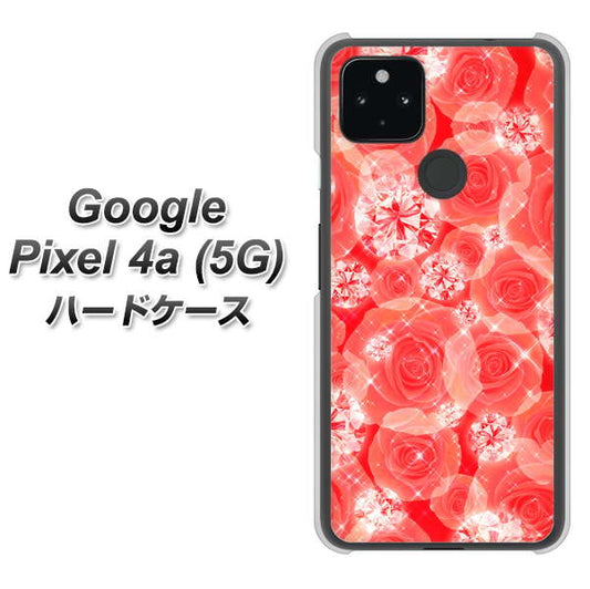 Google Pixel 4a (5G) 高画質仕上げ 背面印刷 ハードケース【VA816 ダイヤモンドとバラ】