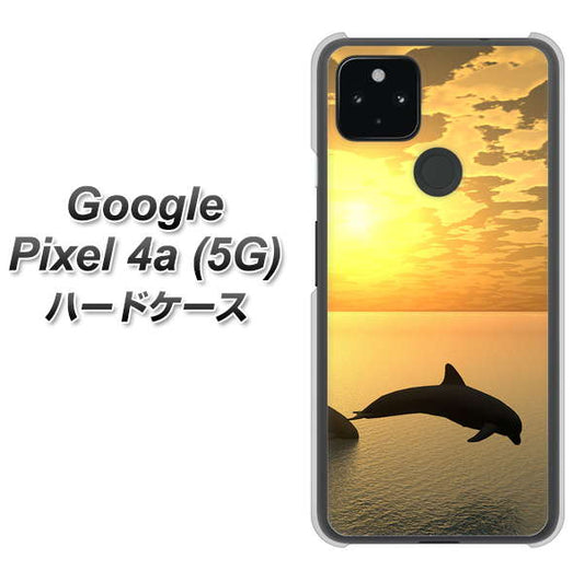 Google Pixel 4a (5G) 高画質仕上げ 背面印刷 ハードケース【VA845 夕暮れのドルフィン】
