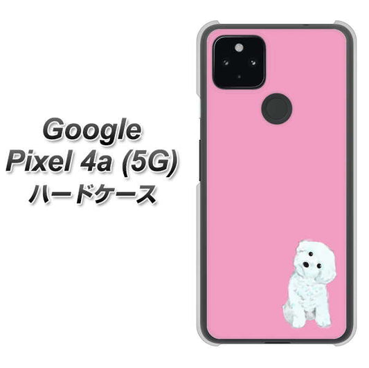 Google Pixel 4a (5G) 高画質仕上げ 背面印刷 ハードケース【YJ069 トイプードルホワイト（ピンク）】