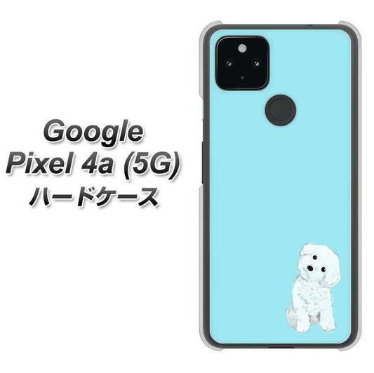 Google Pixel 4a (5G) 高画質仕上げ 背面印刷 ハードケース【YJ070 トイプードルホワイト（ブルー）】
