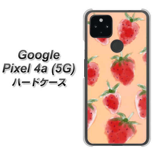 Google Pixel 4a (5G) 高画質仕上げ 背面印刷 ハードケース【YJ179 イチゴ 水彩179】