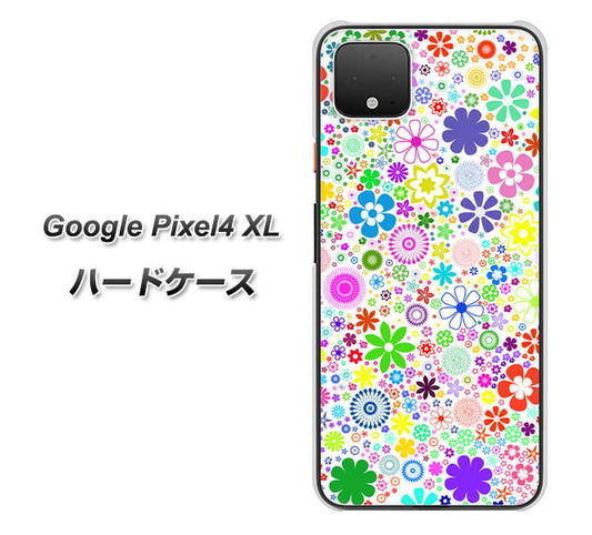 Google Pixel 4 XL 高画質仕上げ 背面印刷 ハードケース【308 フラワーミックス】