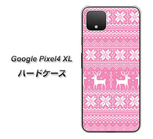Google Pixel 4 XL 高画質仕上げ 背面印刷 ハードケース【544 シンプル絵ピンク】