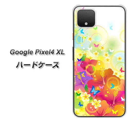 Google Pixel 4 XL 高画質仕上げ 背面印刷 ハードケース【647 ハイビスカスと蝶】