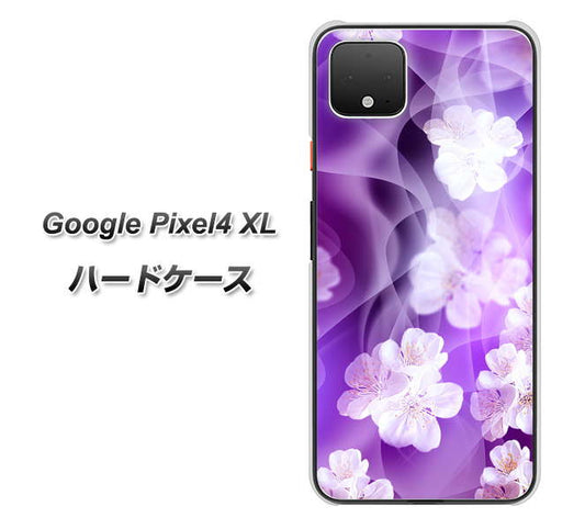 Google Pixel 4 XL 高画質仕上げ 背面印刷 ハードケース【1211 桜とパープルの風】