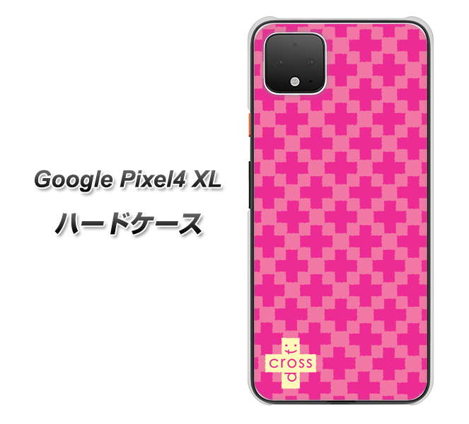 Google Pixel 4 XL 高画質仕上げ 背面印刷 ハードケース【IB901 クロスドット_ピンク】