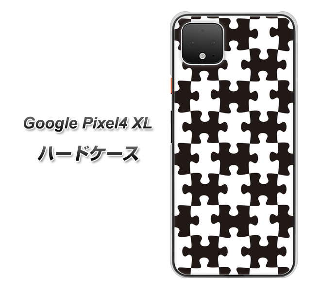 Google Pixel 4 XL 高画質仕上げ 背面印刷 ハードケース【IB903 ジグソーパズル_モノトーン】