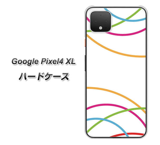 Google Pixel 4 XL 高画質仕上げ 背面印刷 ハードケース【IB912  重なり合う曲線】