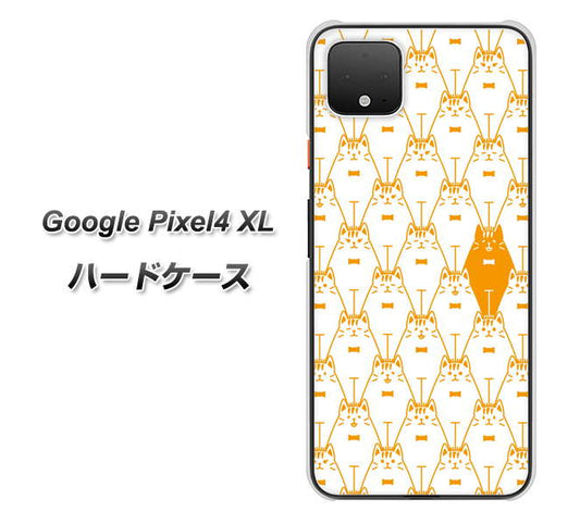 Google Pixel 4 XL 高画質仕上げ 背面印刷 ハードケース【MA915 パターン ネコ】