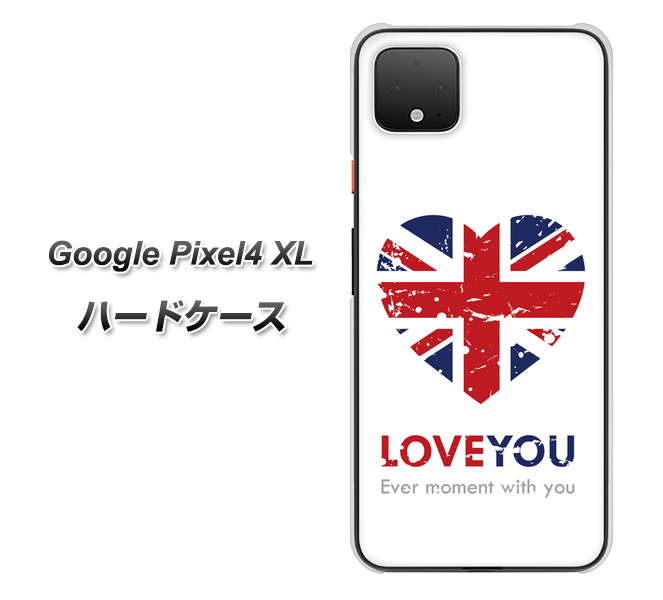 Google Pixel 4 XL 高画質仕上げ 背面印刷 ハードケース【SC803 ユニオンジャック ハートビンテージ】