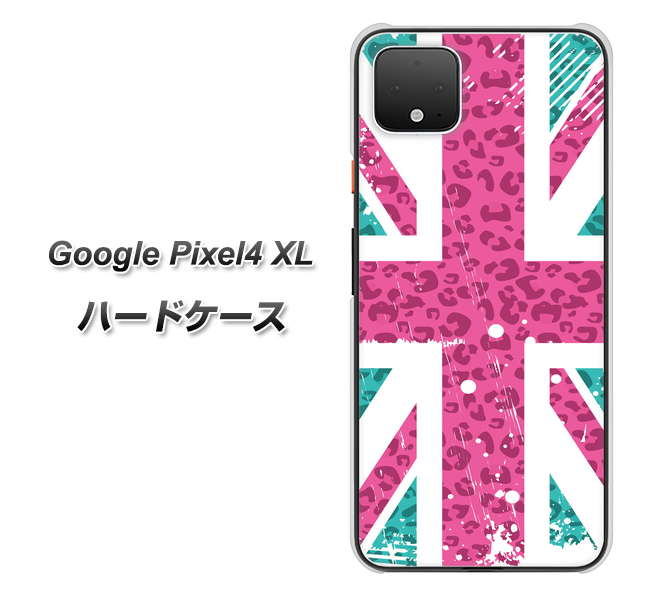 Google Pixel 4 XL 高画質仕上げ 背面印刷 ハードケース【SC807 ユニオンジャック ピンクヒョウ柄】