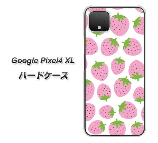 Google Pixel 4 XL 高画質仕上げ 背面印刷 ハードケース【SC809 小さいイチゴ模様 ピンク】