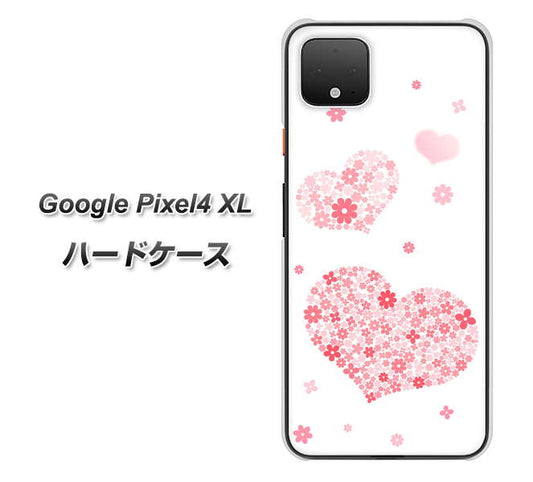 Google Pixel 4 XL 高画質仕上げ 背面印刷 ハードケース【SC824 ピンクのハート】