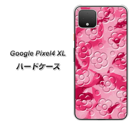 Google Pixel 4 XL 高画質仕上げ 背面印刷 ハードケース【SC847 フラワーヴェルニ花濃いピンク（ローズアンディアン）】