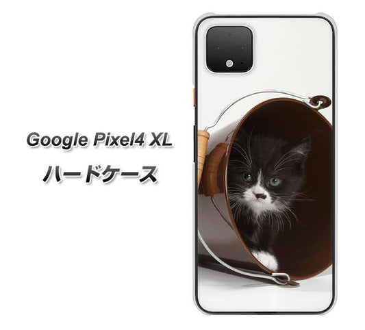 Google Pixel 4 XL 高画質仕上げ 背面印刷 ハードケース【VA800 ネコとバケツ】