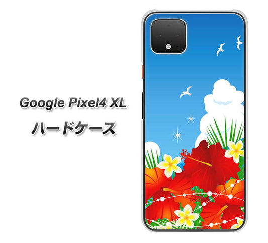 Google Pixel 4 XL 高画質仕上げ 背面印刷 ハードケース【VA821 ハイビスカスと青空】
