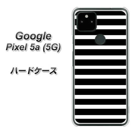 Google Pixel 5a (5G) 高画質仕上げ 背面印刷 ハードケース【330 サイドボーダーブラック】