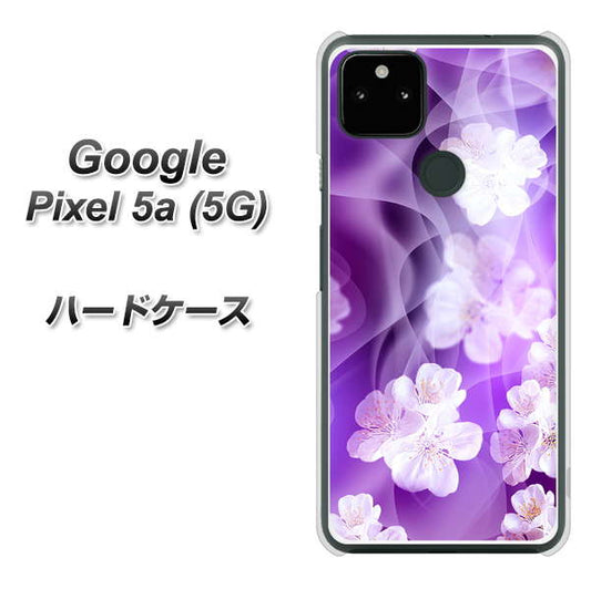 Google Pixel 5a (5G) 高画質仕上げ 背面印刷 ハードケース【1211 桜とパープルの風】