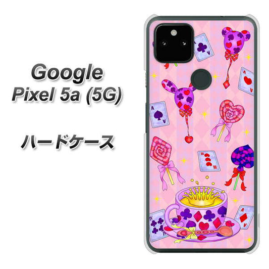 Google Pixel 5a (5G) 高画質仕上げ 背面印刷 ハードケース【AG817 トランプティー（ピンク）】