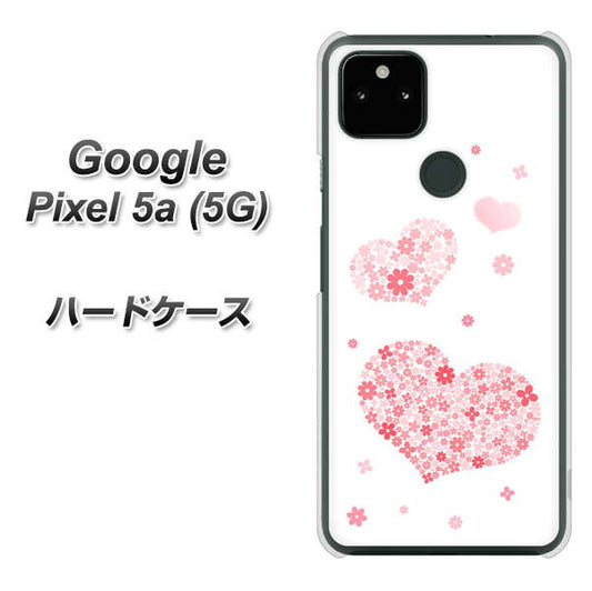 Google Pixel 5a (5G) 高画質仕上げ 背面印刷 ハードケース【SC824 ピンクのハート】
