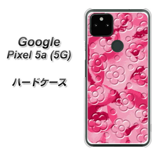 Google Pixel 5a (5G) 高画質仕上げ 背面印刷 ハードケース【SC847 フラワーヴェルニ花濃いピンク（ローズアンディアン）】