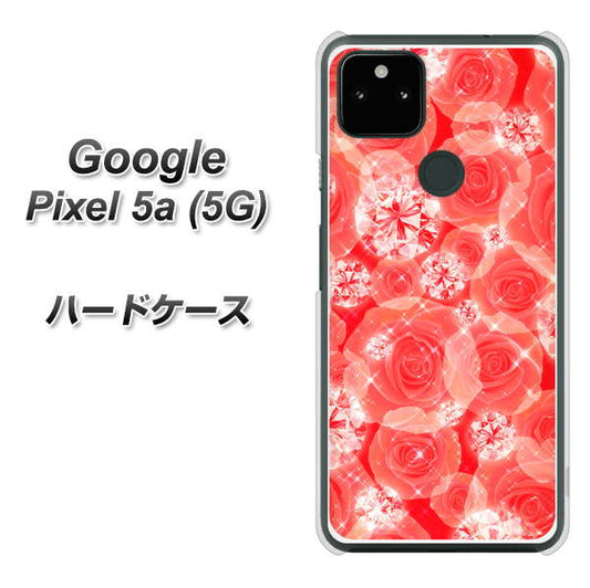 Google Pixel 5a (5G) 高画質仕上げ 背面印刷 ハードケース【VA816 ダイヤモンドとバラ】