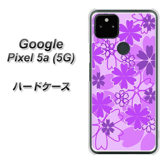 Google Pixel 5a (5G) 高画質仕上げ 背面印刷 ハードケース【VA960 重なり合う花　パープル】