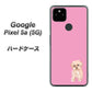 Google Pixel 5a (5G) 高画質仕上げ 背面印刷 ハードケース【YJ061 トイプードルアプリコット（ピンク）】