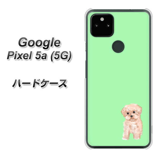 Google Pixel 5a (5G) 高画質仕上げ 背面印刷 ハードケース【YJ063 トイプードルアプリコット（グリーン）】