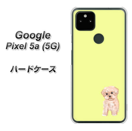Google Pixel 5a (5G) 高画質仕上げ 背面印刷 ハードケース【YJ064 トイプードルアプリコット（イエロー）】