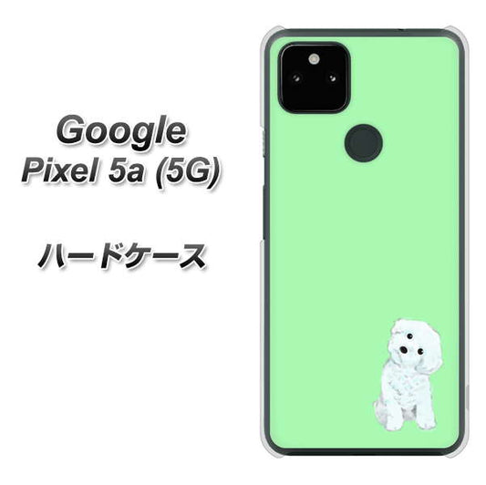 Google Pixel 5a (5G) 高画質仕上げ 背面印刷 ハードケース【YJ071 トイプードルホワイト（グリーン）】