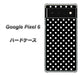 Google Pixel 6 高画質仕上げ 背面印刷 ハードケース【059 シンプル柄（水玉） ブラック】