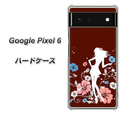 Google Pixel 6 高画質仕上げ 背面印刷 ハードケース【110 ハイビスカスと少女】