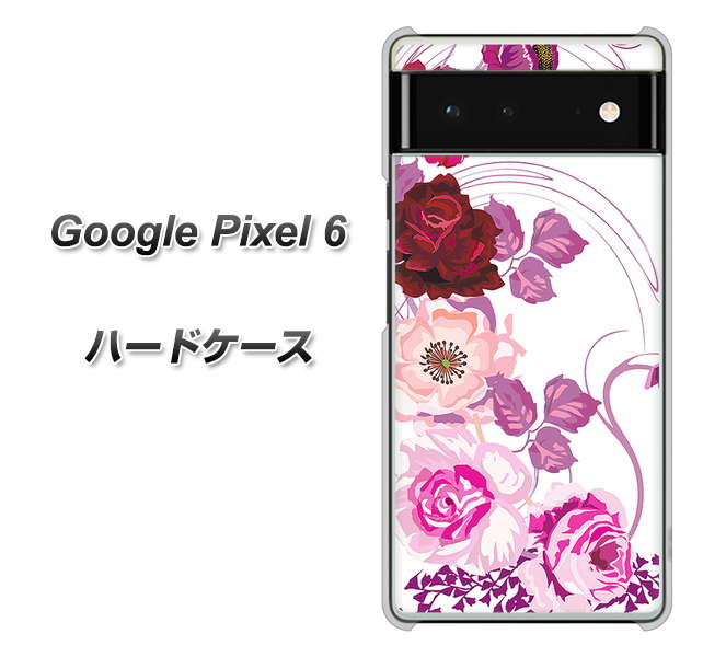 Google Pixel 6 高画質仕上げ 背面印刷 ハードケース【116 6月のバラ】