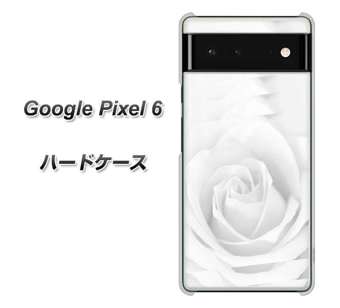 Google Pixel 6 高画質仕上げ 背面印刷 ハードケース【402 ホワイトRose】