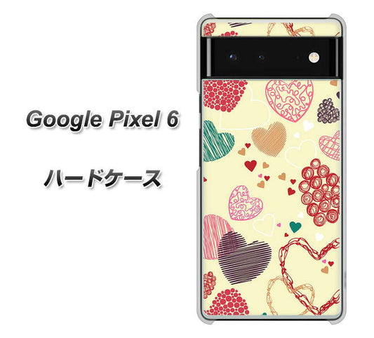 Google Pixel 6 高画質仕上げ 背面印刷 ハードケース【480 素朴なハート】