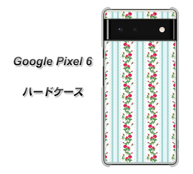 Google Pixel 6 高画質仕上げ 背面印刷 ハードケース【744 イングリッシュガーデン(ブルー)】