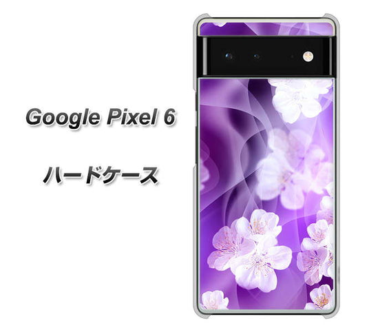 Google Pixel 6 高画質仕上げ 背面印刷 ハードケース【1211 桜とパープルの風】