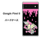 Google Pixel 6 高画質仕上げ 背面印刷 ハードケース【AG814 ジッパーうさぎのジッピョン（黒×ピンク）】