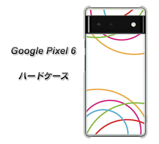 Google Pixel 6 高画質仕上げ 背面印刷 ハードケース【IB912 重なり合う曲線】
